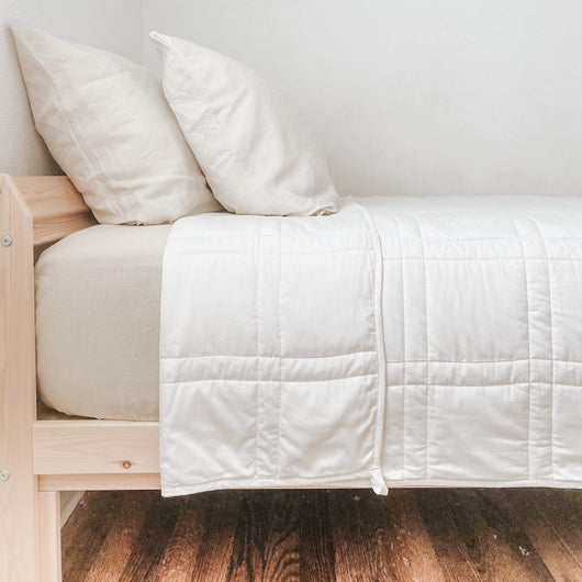 Baloo Living Weighted Comforter in use white