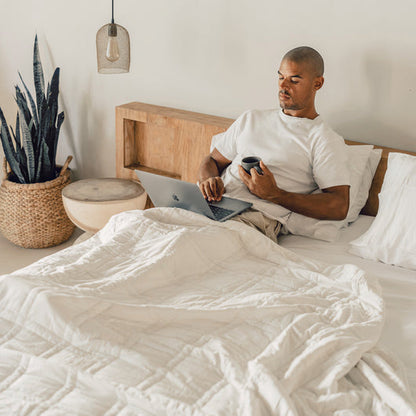 Baloo Living Weighted Comforter in use