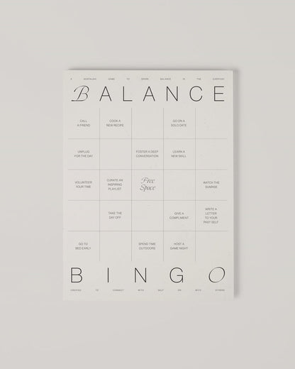 Bingo to find balance Wilde House Paper