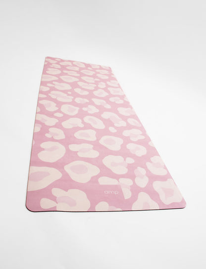 amp yoga mat pink leopard vegan