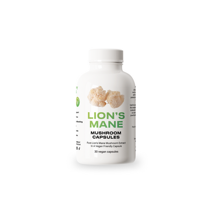 lions mane vegan mushroom capsules