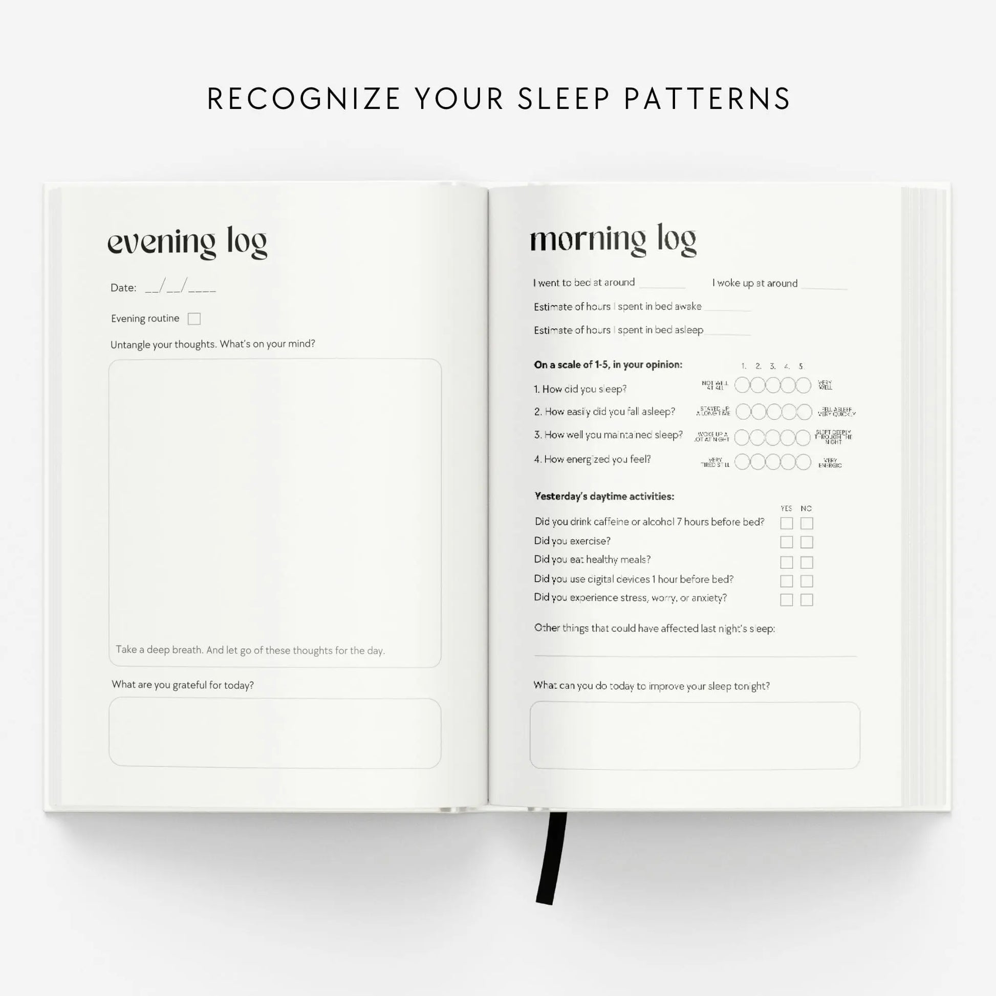 sleep journal pulse of potential sleep patterns